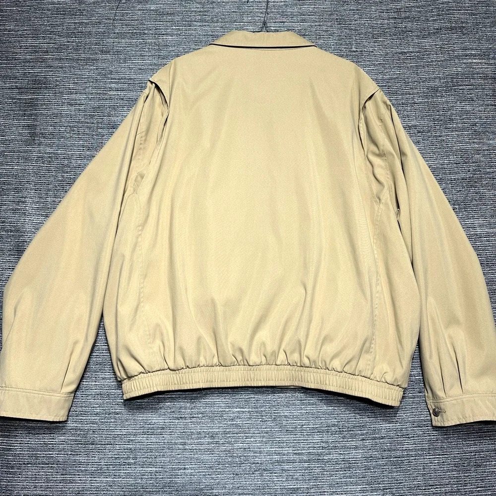 Polo by Ralph Lauren Jacket Men's 2XL Khaki Camel Brown Zip Lined Loop Collar